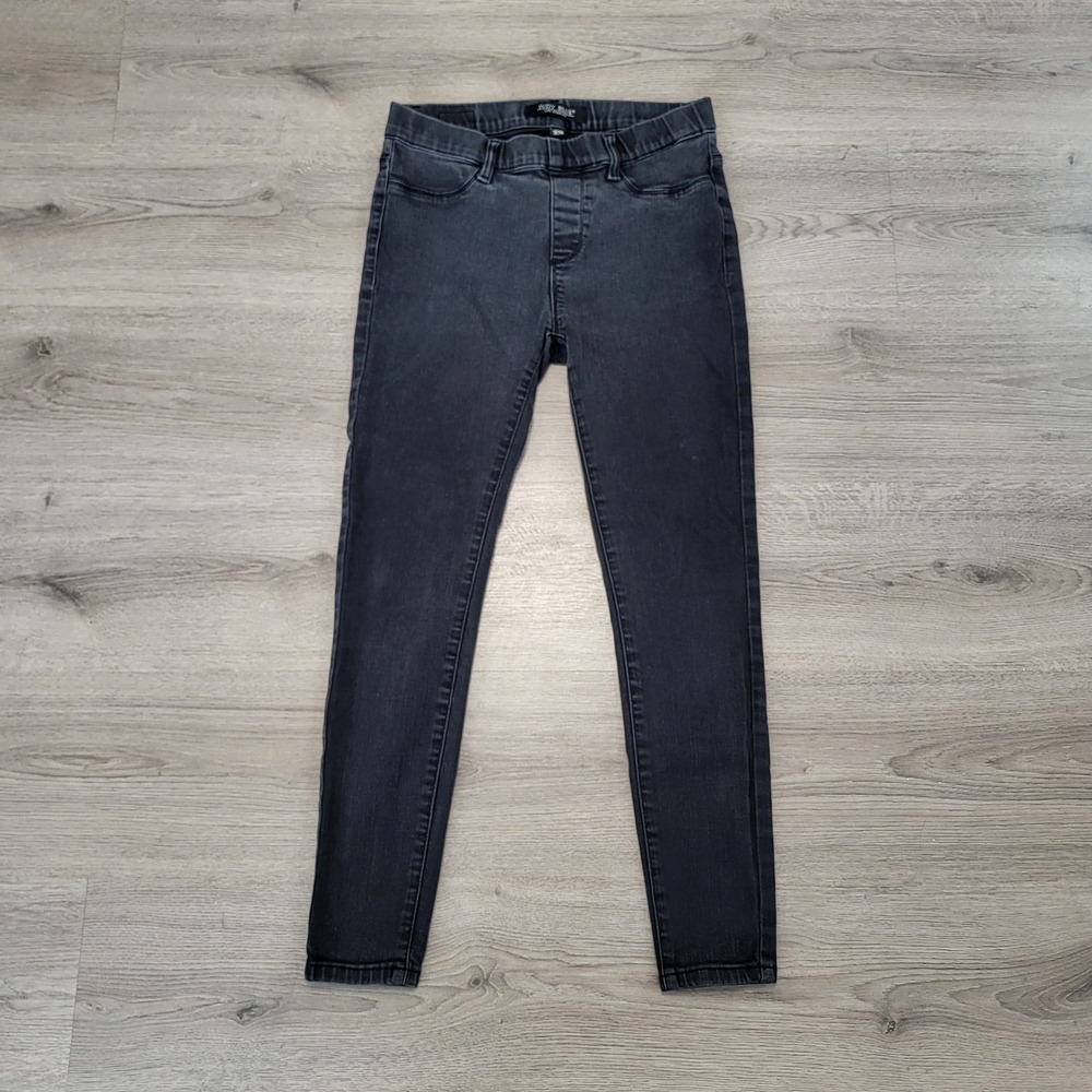 Judy Blue Pull On Skinny Jeans Faded Black Denim High‎ Stretch Women's 3 26"